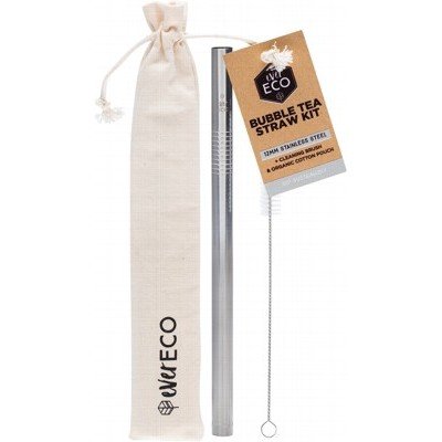 EVER ECO Bubble Tea Straw Kit - Straight Stainless Steel + Cleaning Brush 1 - Go Vita Burwood