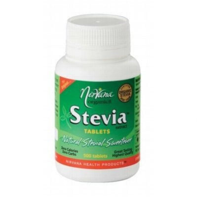 NIRVANA ORGANICS Stevia Tablets 500 - Go Vita Burwood