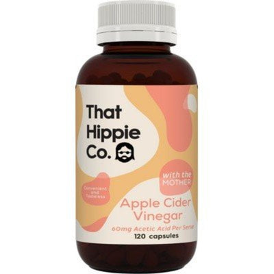 THAT HIPPIE CO Apple Cider Vinegar Capsules VegeCaps (700mg) 120 - Go Vita Burwood
